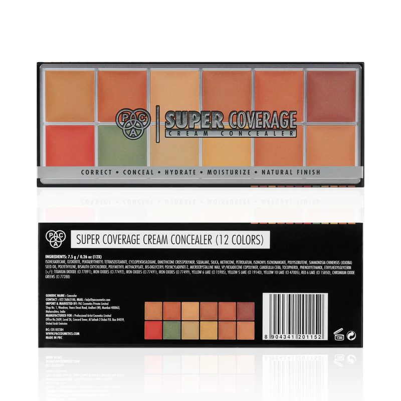 PAC Super Coverage Cream Concealer X12 (7.5 gm)